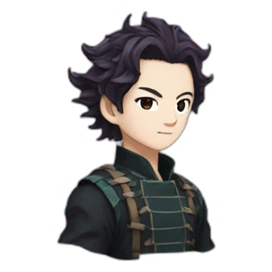 tanjiro kamado demon slayer sticker