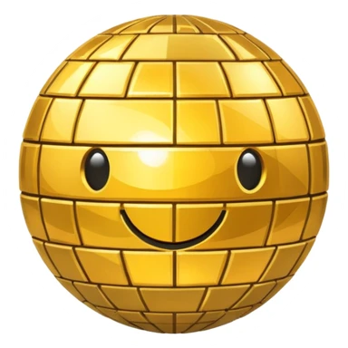 disco ball emojk gold sticker