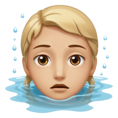Tête qui se boit dans l’eau sticker