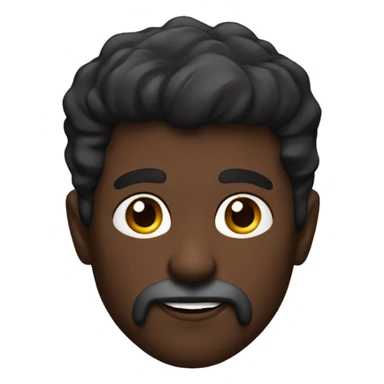 homme black chauve avec une petite barbe sticker