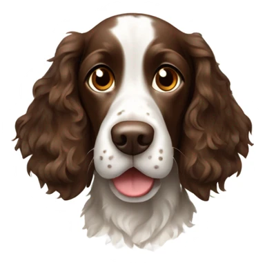 A brown spotted springer spaniel sticker