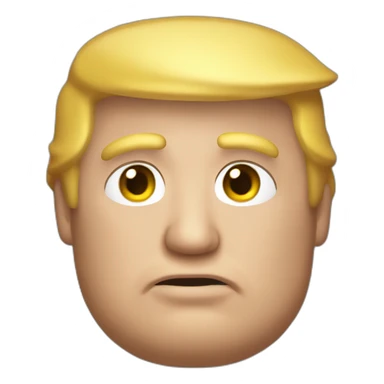 Donald trump but short and very fat sticker
