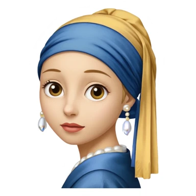 Girl with a Pearl Earring painting sticker