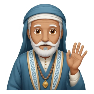 old emirates guys wearin gUAE cloths with white beared .. he works in the sea sticker