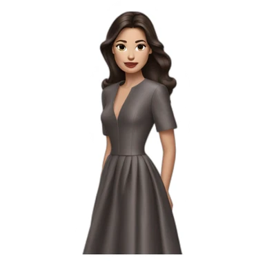 Women brunette with dior  sticker