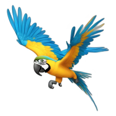 Blue And Gold Macaw Flying sticker