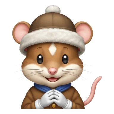 mouse wearing hat sticker