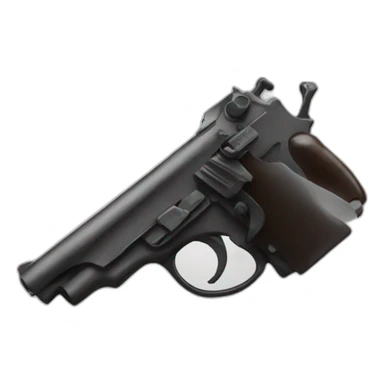 noir avec un pistolet sticker