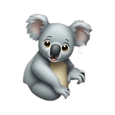 Un koala qui dort sur un arbre sticker
