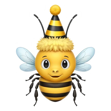 party hatted bee sticker