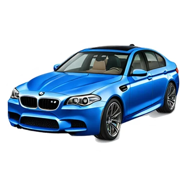 Blue BMW m5 sticker