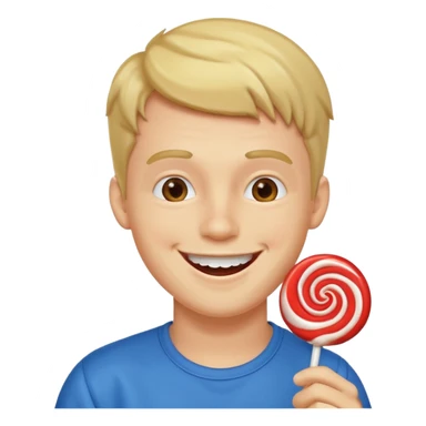 Guy eating lollipop sticker