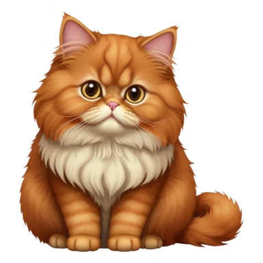 Red Persian cat and brown lop-eared sticker