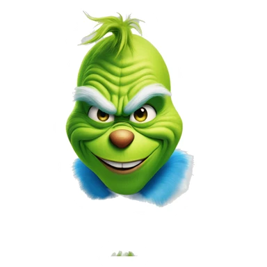The grinch but he’s blue and he says that feeling when knee surgery is tommorow while smiling sticker