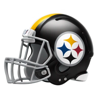 Pittsburgh Steelers helmet with feet holding a football running into the end zone sticker