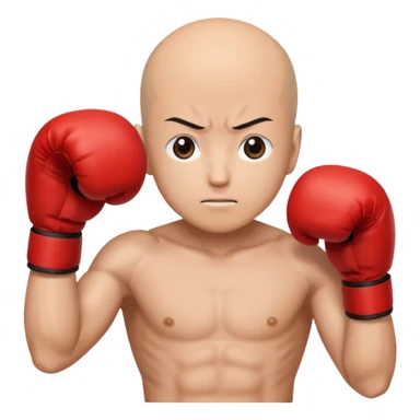 Saitama red hand punch with boxing glove sticker
