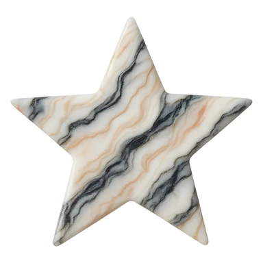 tiny star with a glamorous and stylish marble texture, no background sticker