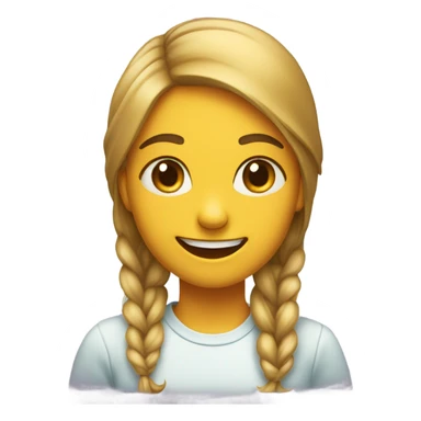 girl with fake smile sticker