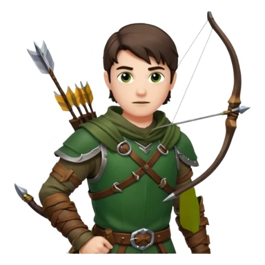 male dnd ranger sticker