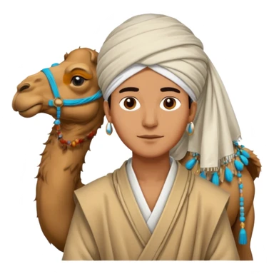 Desert Nomad Traveler with camel sticker