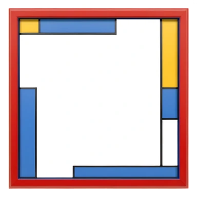 Piet Mondrian, Composition with Red Blue and Yellow painting frame sticker