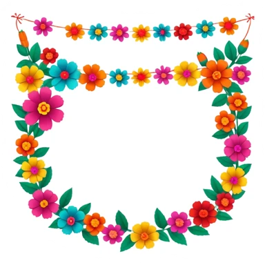 festive and vibrant garland of traditional mexican  sticker