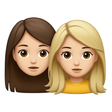 bestiess one with dark brown hair and one with dirty blonde hair sticker