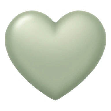 Light sage heart sticker