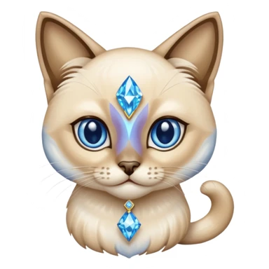Siamese cat with diamonds sticker