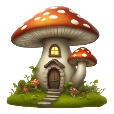 mushroom house  sticker