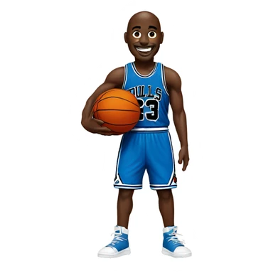 Micheal Jordan with a basketball  sticker