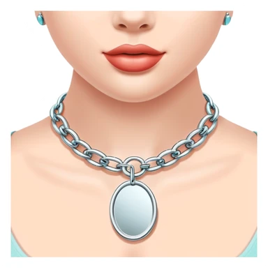 Tiffany oval tag choker necklace return to Tiffany sticker