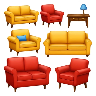 give real furniture emojes sticker