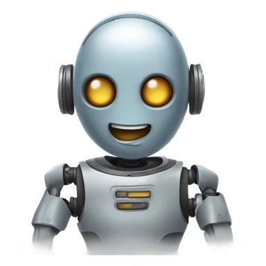 happy robot sticker