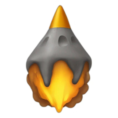 Make this emoji: 🚀, but in a downward direction sticker