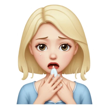 choking self emoji women sticker