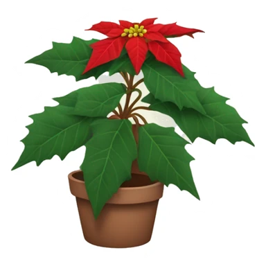 Large poinsettia plant sticker