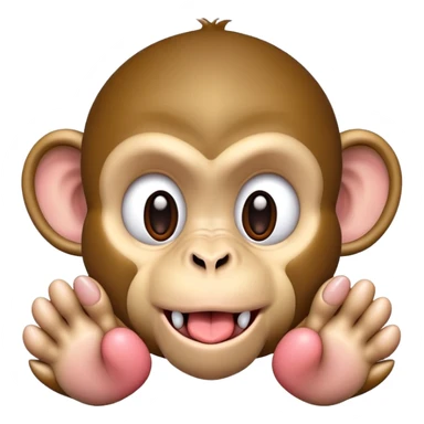 Monkey with big toes and tongue sticking out sticker