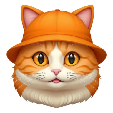 Orange cartoon Katze mit schwarzem melonenht sticker