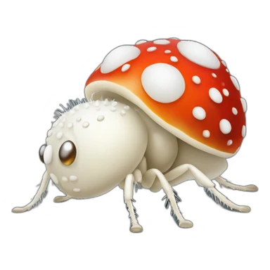 Fly agaric in which all white dots are replaced with eyes sticker