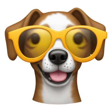 Show me a dog wearing sun glasses sticker