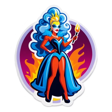 oil fracking drag queen  sticker