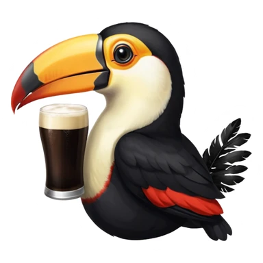 Toucan with Guinness sticker