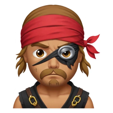 Irritated pirate sticker