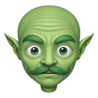 alien with mustache sticker