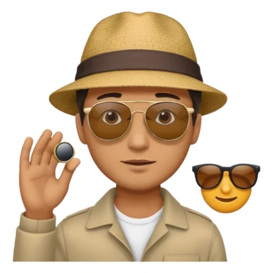 man searching something with people sticker