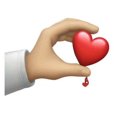 A white drawn hand holding a heart shaped hand grenade sticker