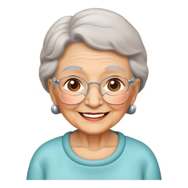 realistic portrait of a grandma  sticker