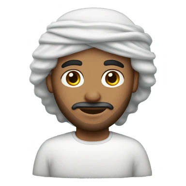 Curly hair arab men  sticker
