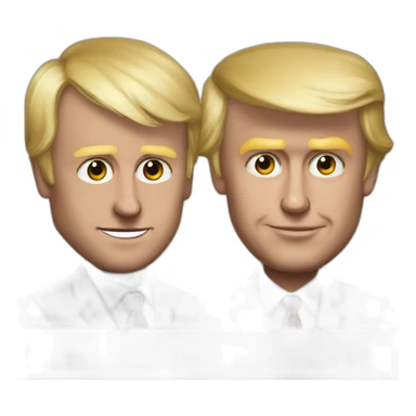 Emanuel Macron fusioned with Donald Trump sticker